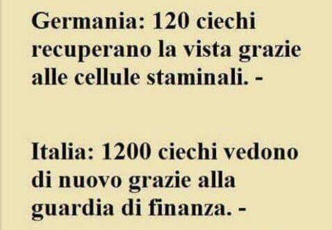 ciechi finanza staminali